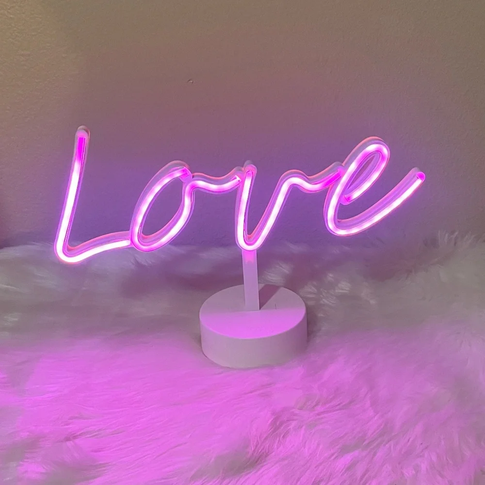 Pink Neon Love Sign